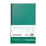 Piqûre Livre D'inventaire - Avec Feuille D'identification - Texte Fr - 80 Pages - Blanc - Exacompta