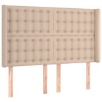 vidaXL Sommier à lattes de lit matelas LED Cappuccino 140x200 cm