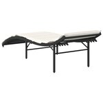 vidaXL Chaises longues lot de 2 avec coussins noir résine tressée