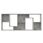 vidaXL Bibliothèque Gris béton 67x24x161 cm Bois d'ingénierie