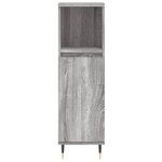 vidaXL Armoire salle de bain sonoma gris 30x30x100 cm