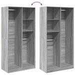 vidaXL Garde-robe sonoma gris 100x50x200 cm bois d'ingénierie