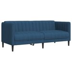 vidaXL Ensemble de canapés 3 Pièces bleu tissu