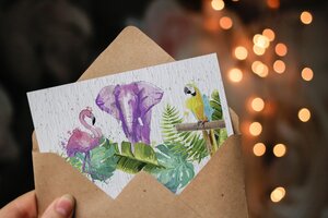Carte à planter animaux du zoo