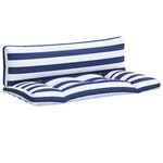 vidaXL Coussins de palette lot de 2 rayures bleues/blanches