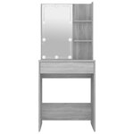 vidaXL Coiffeuse avec LED sonoma gris 60x40x140 cm