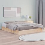 vidaXL Cadre de lit 150x200 cm Très grand Bois massif