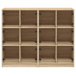 vidaXL Bibliothèque avec portes chêne sonoma 136x37x109 cm