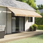 vidaXL Tissu de remplacement pour auvent rayures multicolores 4 5x3 m