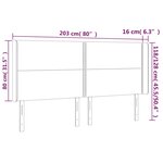 vidaXL Tête de lit à LED Blanc 203x16x118/128 cm Similicuir