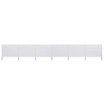 vidaXL Paravent 6 panneaux Tissu 800 x 160 cm Blanc sable