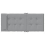 vidaXL Coussins de chaise à dossier haut lot de 4 gris tissu oxford