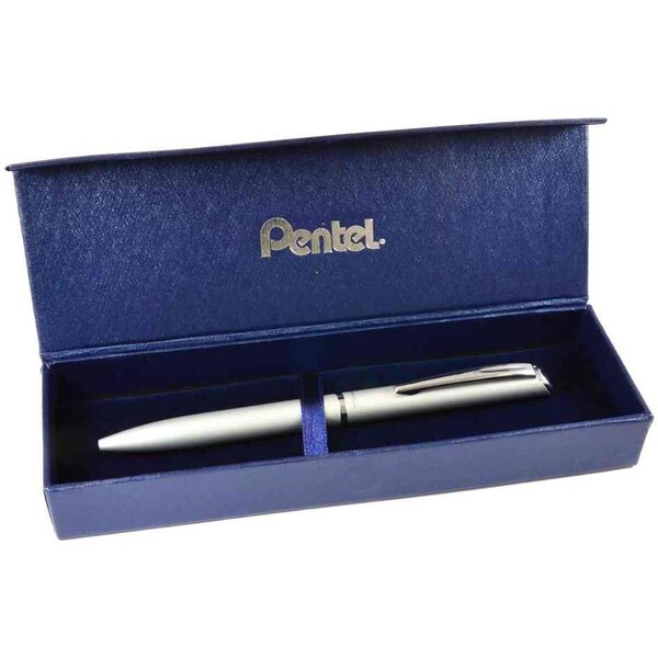 Stylo roller à encre gel energel hi-class  argent pentel