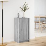 vidaXL Buffet avec LED sonoma gris 42 5x34x85 cm bois d'ingénierie