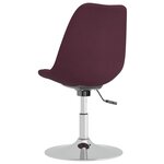 vidaXL Chaises pivotantes à manger lot de 4 violet tissu