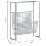 vidaXL Porte-revue Argenté 35x15x45 cm Acier