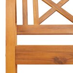 vidaXL Banc de jardin 180x56x90 cm en bois massif d'acacia