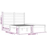 vidaXL Cadre de lit Bois de pin massif 200x200 cm