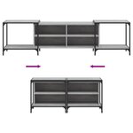 vidaXL Meuble TV sonoma gris 203x37x50 cm Bois d'ingénierie