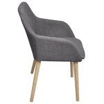 vidaXL Chaises à manger lot de 6 gris clair tissu et chêne massif