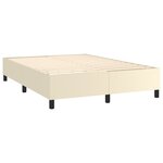 vidaXL Sommier à lattes de lit avec matelas Crème 140x190cm Similicuir