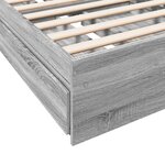 vidaXL Cadre de lit et tiroirs sonoma gris 90x200 cm bois d'ingénierie
