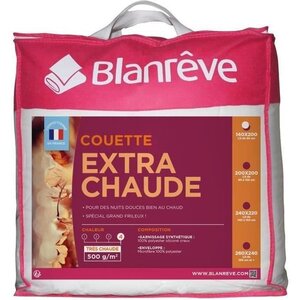 Couette extra chaude en microfibre 140 x 200 cm - Blanc