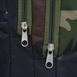 vidaXL Sac à dos d'école 40 L noir et camouflage