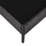 vidaXL Salon de jardin 5 Pièces avec coussins résine tressée noir