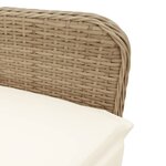 vidaXL Ensemble de bistro de jardin 9 Pièces coussins beige poly rotin