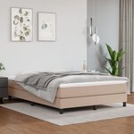 vidaXL Cadre de lit Cappuccino 140x190 cm Similicuir
