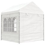 vidaXL Belvédère avec toit blanc 13 38x2 28x2 69 m polyéthylène