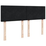 vidaXL Sommier à lattes de lit avec matelas Noir 140x200 cm Velours
