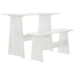 vidaXL Ensemble à manger REINE 3 Pièces blanc bois de pin massif