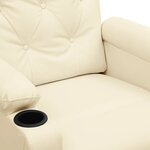 vidaXL Fauteuil de massage Crème Similicuir