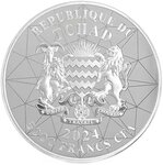 Pièce de monnaie en Argent 5000 Francs g 31.1 (1 oz) Millésime 2024 EAGLE MULTIFACETED