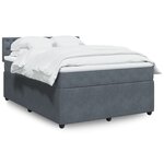 vidaXL Sommier à lattes de lit et matelas Gris foncé 160x200cm Velours