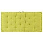 vidaXL Coussin de plancher de palette Coton 120x80x10 cm Vert