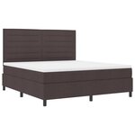 vidaXL Lit Box Spring avec Matelas Gris Foncé Super King Tissu