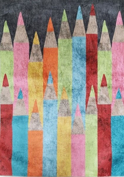Tapis enfant 80 x 150 cm - Multicolore