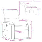 vidaXL Fauteuil inclinable de massage électrique Taupe Tissu