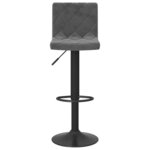 vidaXL Tabourets de bar lot de 2 Gris foncé Velours