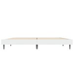 vidaXL Cadre de lit blanc 135x190 cm bois d'ingénierie