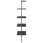vidaXL Étagère inclinée à 4 niveaux Noir 64x35x152 5 cm