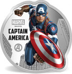 Pièce de monnaie en Argent g 31.1 (1 oz) Millésime Marvel Pamp CAPTAIN AMERICA