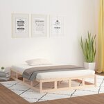 vidaXL Cadre de lit 160x200 cm Bois massif