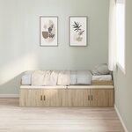 vidaXL Cadre de lit Chêne Sonoma 90x190 cm