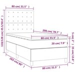vidaXL Sommier à lattes de lit avec matelas Cappuccino 80x200 cm