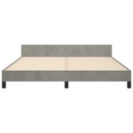 vidaXL Cadre de lit avec tête de lit Gris clair 180x200 cm Velours