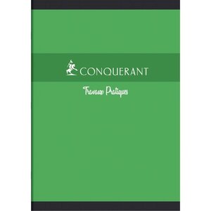 Cahier travaux pratiques 64 pages (32 seyès 70 g + 32 dessin 90 g)  format 21 x 29 7 cm CONQUERANT